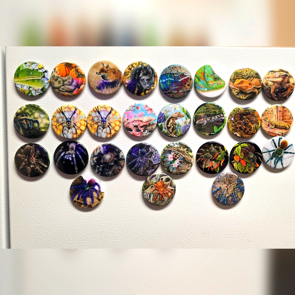 Heavy Duty Magnets with Hand-drawn Art